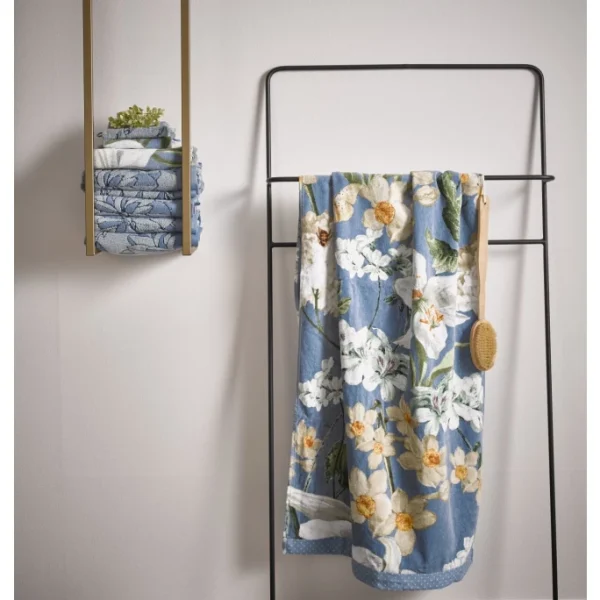 Bestpreis ✔️ ESSENZA HOME Essenza Rosalee Duschtuch – 70×140 Cm – Blue ❤️ 3