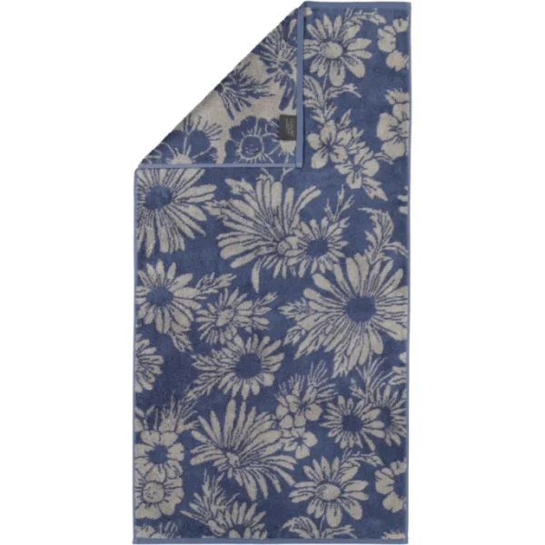 Blitzangebot ? Cawö Two-Tone Floral Duschtuch – 80×150 Cm – Blau ? 1