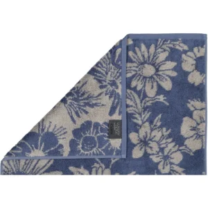 Blitzangebot ? Cawö Two-Tone Floral Duschtuch – 80×150 Cm – Blau ? 10