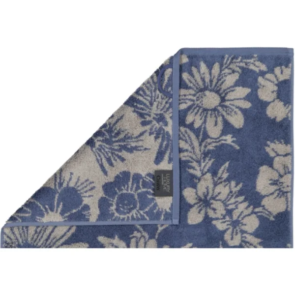 Blitzangebot ? Cawö Two-Tone Floral Duschtuch – 80×150 Cm – Blau ? 4