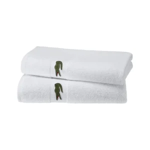 Am billigsten ✨ Lacoste L CASUAL Bio-Duschtuch – 70×140 Cm – Blanc ? 12