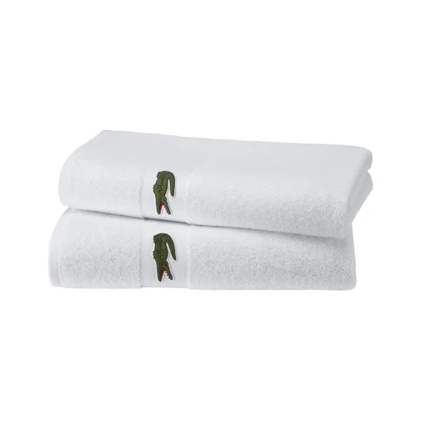 Am billigsten ✨ Lacoste L CASUAL Bio-Duschtuch – 70×140 Cm – Blanc ? 4