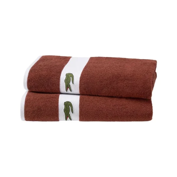 Besorgen ⭐ Lacoste L CASUAL Bio-Duschtuch – 70×140 Cm – Terre Batue ✨ 5