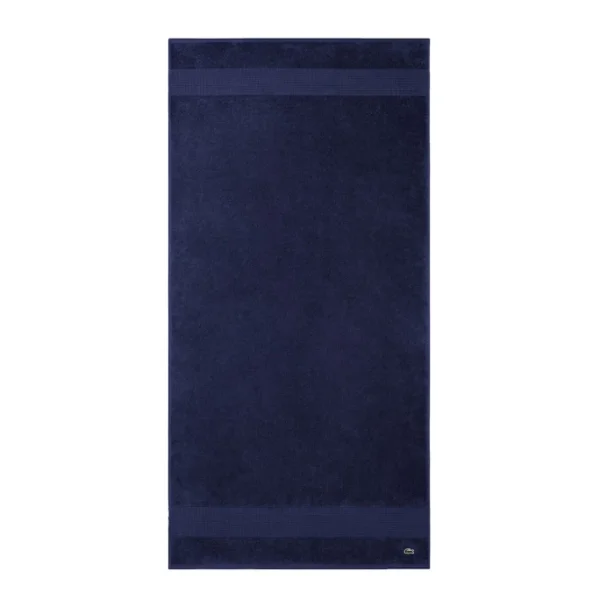 Brandneu ? Lacoste LECROCO Bio-Duschtuch – 70×140 Cm – Marine ? 1