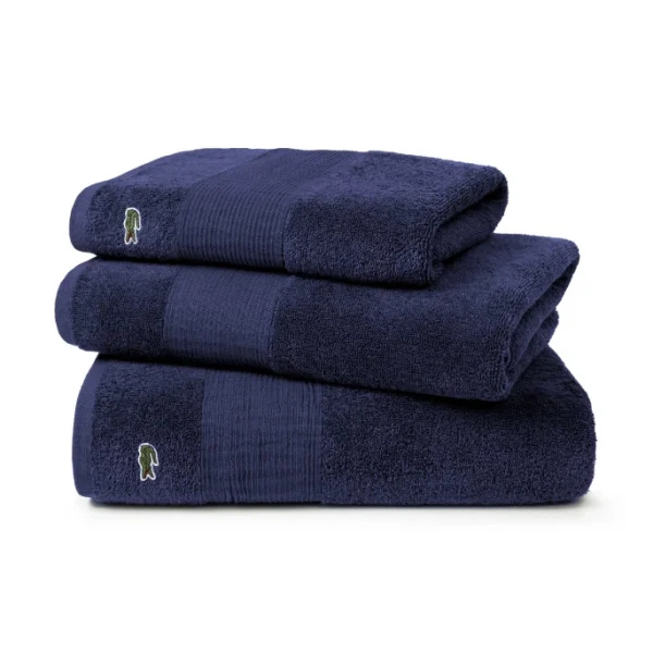 Brandneu ? Lacoste LECROCO Bio-Duschtuch – 70×140 Cm – Marine ? 3
