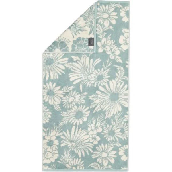 Besorgen ? Cawö Two-Tone Floral Duschtuch – 80×150 Cm – Salbei ⌛ 1