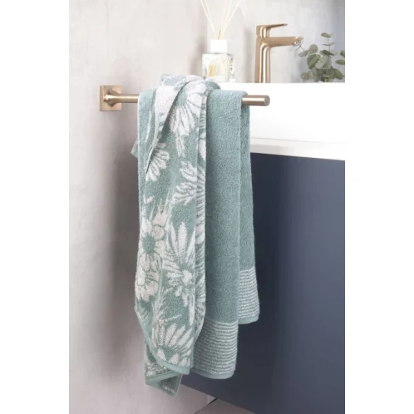 Besorgen ? Cawö Two-Tone Floral Duschtuch – 80×150 Cm – Salbei ⌛ 5