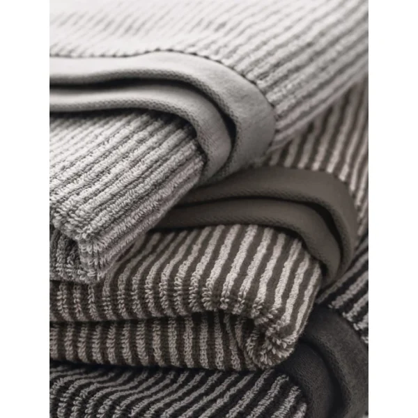 Auslauf ? Marc O’Polo Timeless Tone Stripe Duschtuch – 70×140 Cm – Grey/white ? 3