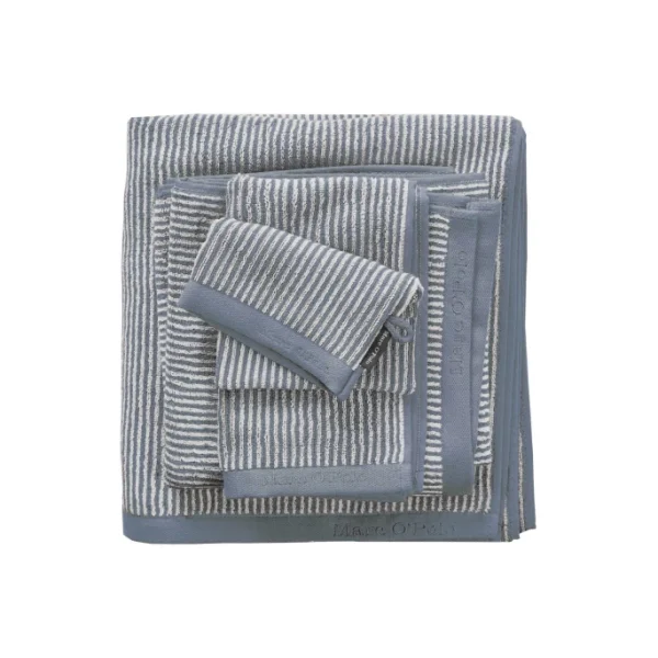Beste Bewertungen von ? Marc O’Polo Timeless Tone Stripe Duschtuch – 70×140 Cm – Smoke Blue/off White ✨ 1