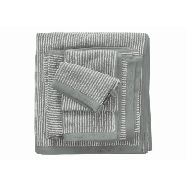 Am billigsten ? Marc O’Polo Timeless Tone Stripe Duschtuch – 70×140 Cm – Green/off White ? 1