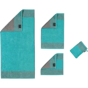Besorgen ✔️ Cawö Two-Tone Duschtuch – 80×150 Cm – Türkis ? 12