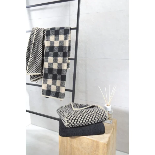 Brandneu ? Cawö Natural Karo Duschtuch – 80×150 Cm – Natur-schwarz ? 5